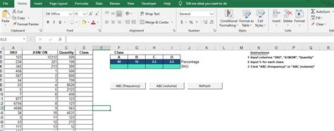 warehouse slotting template.